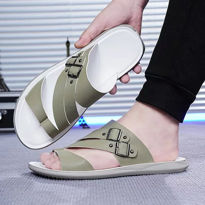 New Men's Daily Slippers Outdoor Casual Sandals Non-slip Lightweight Male Cool Slides Outdoor Man Half Drag Flip-flops Sandalias
