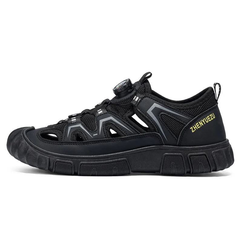 New Arrival Summer Men Sandals PU Leather Mens Casual Shoes Outdoor Beach Shoes Hollow Out Male Roman Shoes Leisure Walk Sandaly