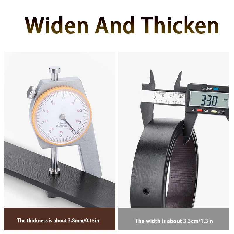 European Male Belt Genuine Leather Belt for man 105-160cm plus size jeans belt Adjustable automatic belt Gifts for Men