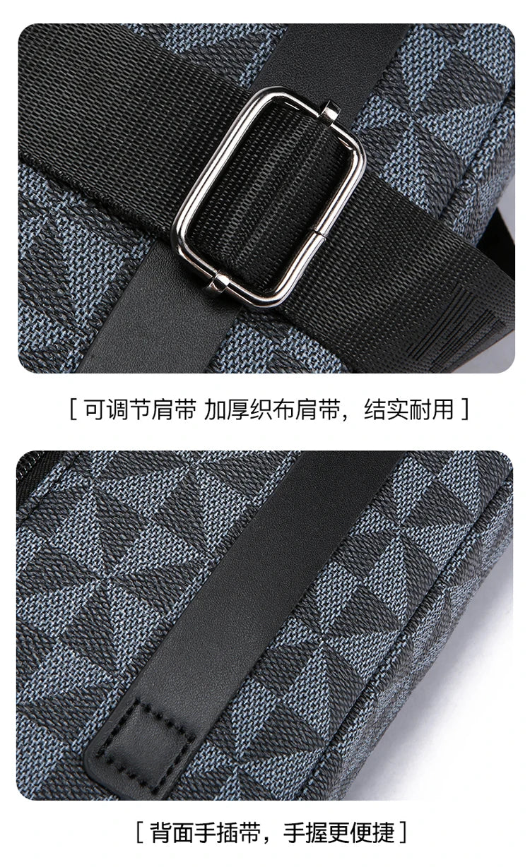 Business Men's Clutch Bags High Quality PU Leather Man's Small Shoulder Bag Multi-Functional Men Handbag Bag With Waist Strap