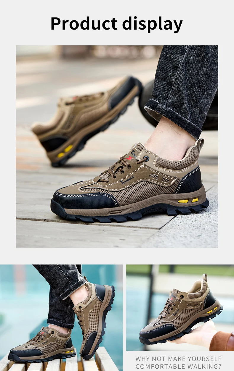 Summer Work Safety Shoes, Men's Puncture Resistant Work Shoes, Protective Shoes, Safety Boots, Tactical Boots
