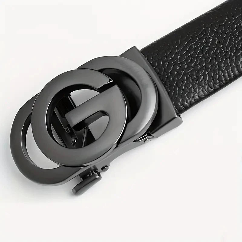 Genuine Leather Belt Metal Alloy Automatic Buckle Brand Luxury Design Waist Belts for Men Strap Male Men belts