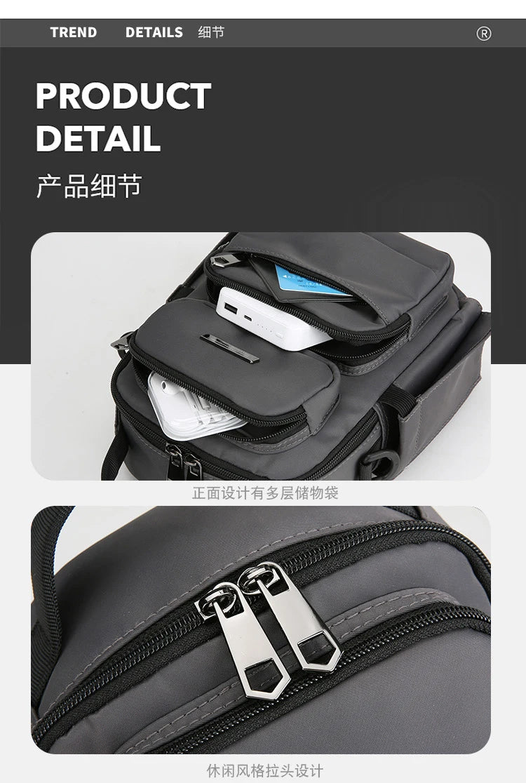 Men's Bag Outdoor Travel Shoulder Bag High Quality Nylon Crossbody Bags For Man Multi Functional Men's Handbag Bag Waist Packs