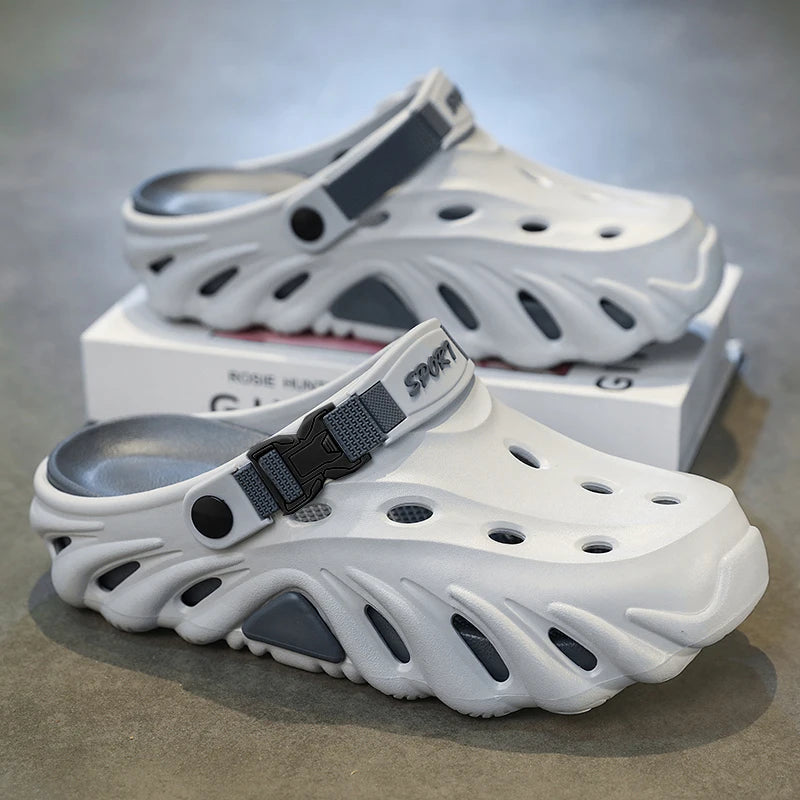 Male Sandals Casual Shoes Outdoor Beach Sandals Women Soft Clogs Garden Bottom Indoor Summer Flip Flops Men Massage Slippers