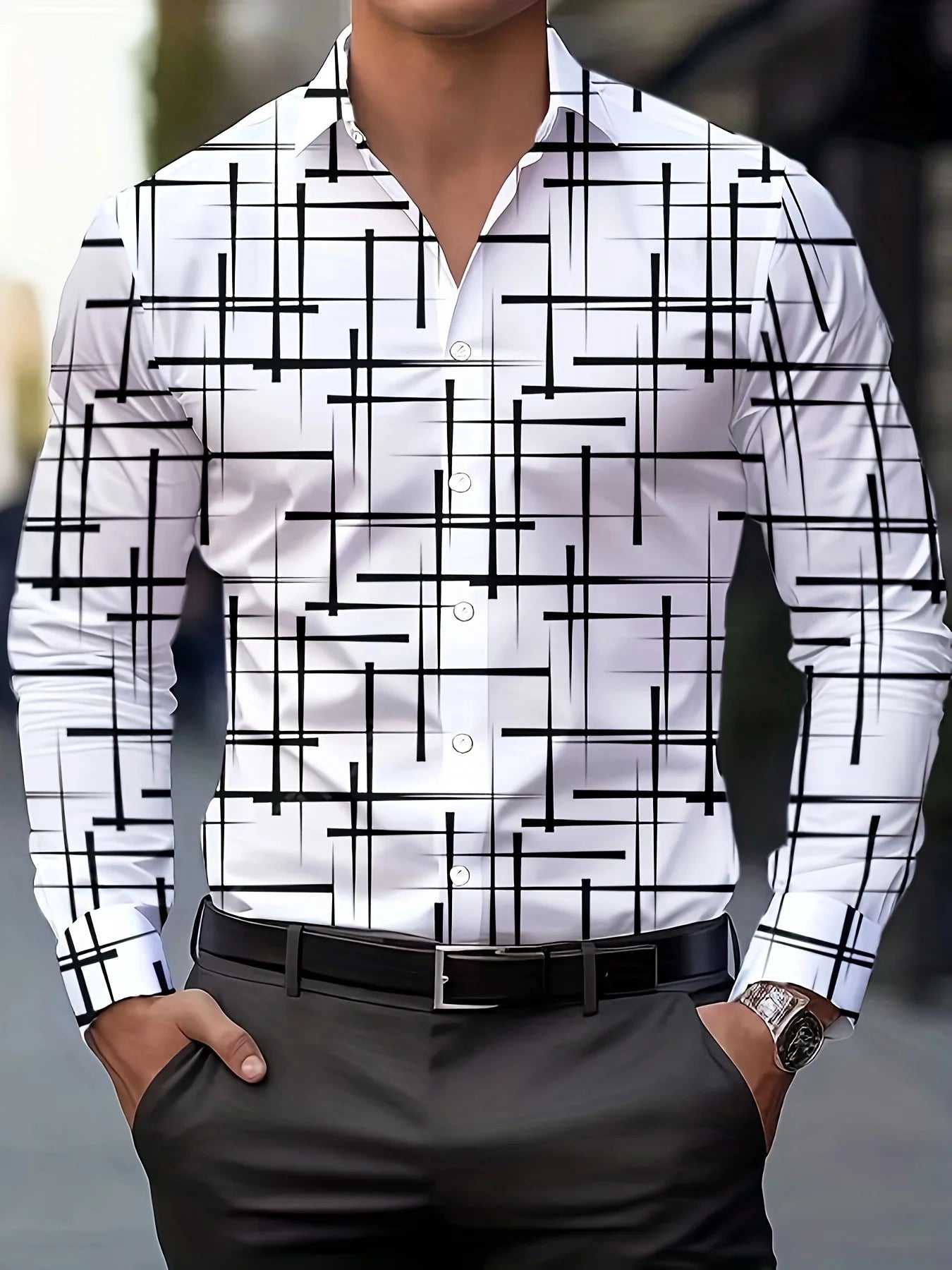 Men'S Stylish Red Floral Print Dress Shirt - Casual Long Sleeve Button-Up Design Spring Fashion Shirt Floral Print Shirt