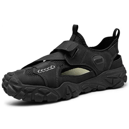 Comfort Men Mesh Sandals Lightweight Summer Shoes Outdoor Quick-Dry Wading Aqua Shoes Non-Slip Travel Beach Flats  Daily Sandals