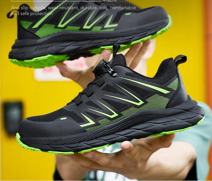 Fashion Safety Shoes Men Steel Toe Work Shoes Anti-smash Anti-puncture protection Construction Functional Shoes Men Work Boots