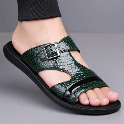 Plus Size 38-48 Hot-selling Men Slippers Sole Open Toe Beach Slides All-match Man Flip Flops Versatile Half Flats Sandals Slides