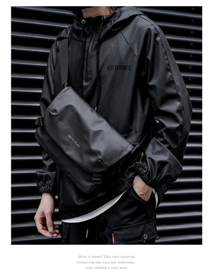 MATE ELAN Minimalism Waterproof Men Crossbody laptop Messenger Bags Simple Casual Male Nylon Travel Shoulder Bag School Bookbag