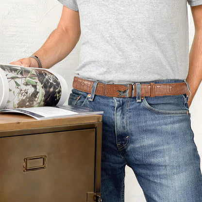 Men's PU Leather Belt Fashion Automatic Buckle Belt for Popular Business High Quality Male Belt