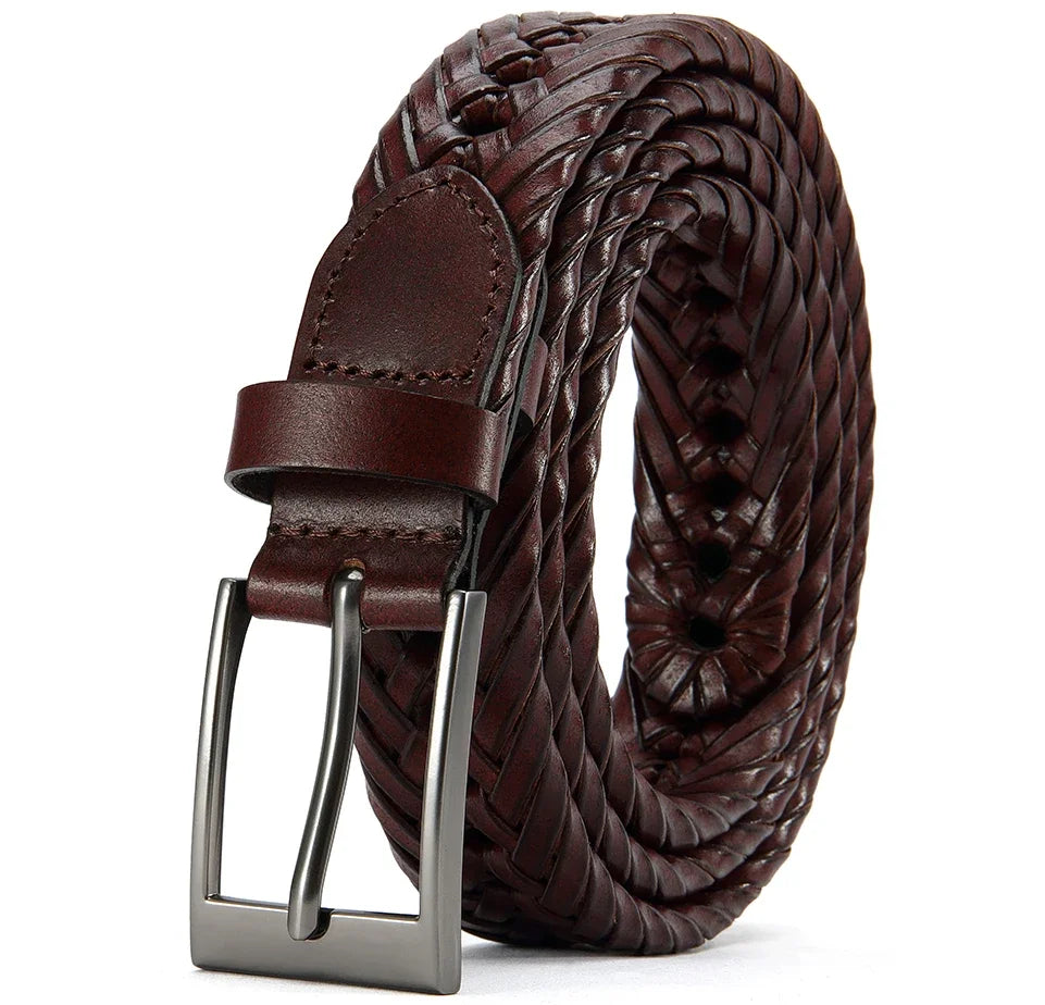 High Quality Genuine Leather Men Belts LONG Large Pin Buckle Metal Automatic Buckle High Quality Casual for Jeans Women Strap