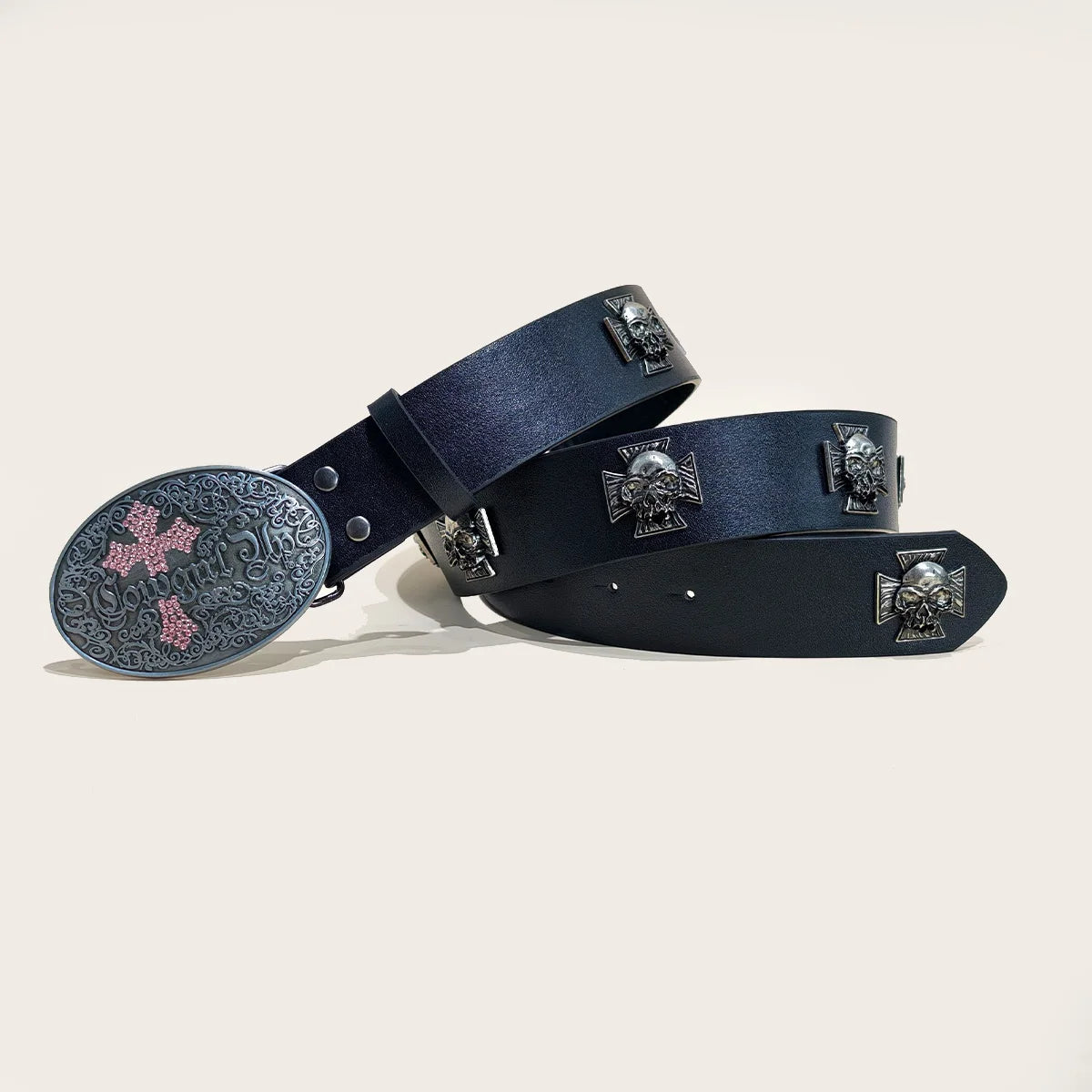 New Rivet Belt Metal Belt Men And Women Punk Hardware Jeans Belt Y2K Belt PU Leather Wide Adjustable Women's Belt Accessories