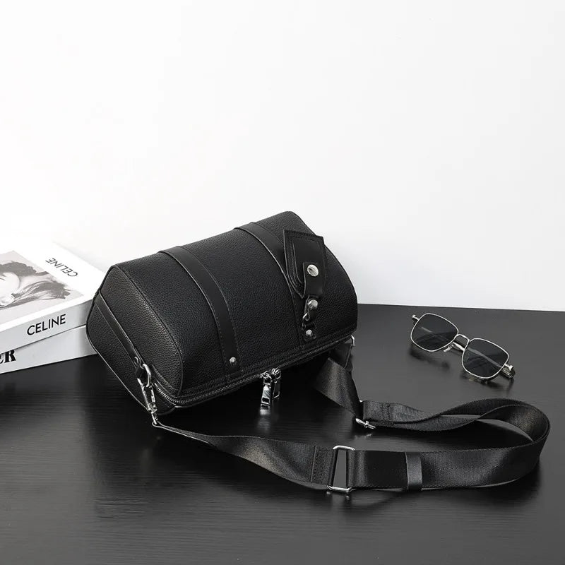 2026 Fashion Pillow Crossbody Bag Men Luxury Brand Men's Crossbody Bags Large Capacity Handbag Plaid Sling Shoulder Bag Male