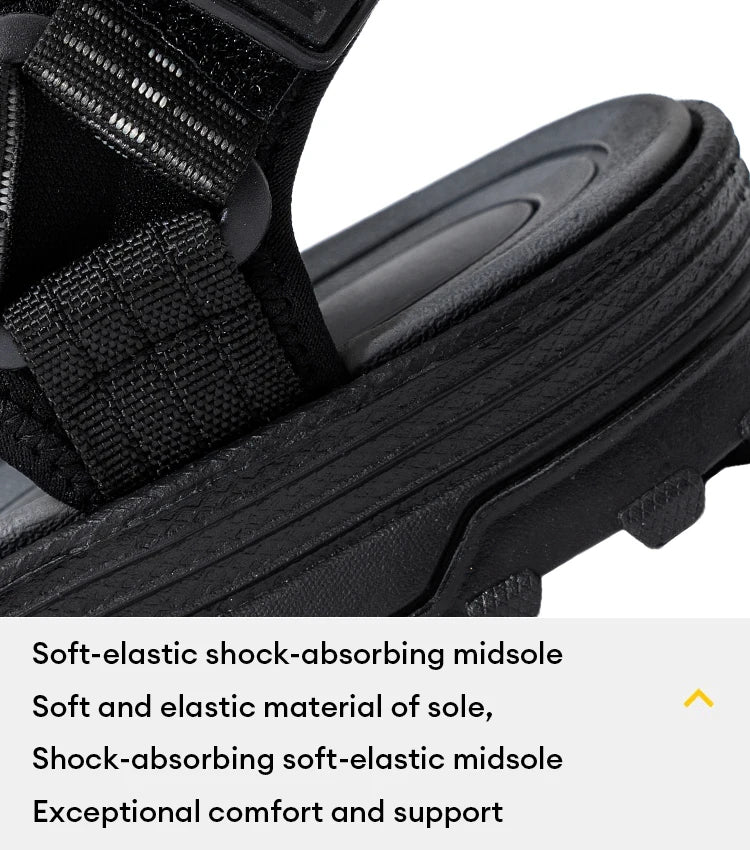 Summer Outdoor Sport Men Sandals Open Toe Breathable Casual Beach Shoe Black Antiskid Fashion Walking Sandalias