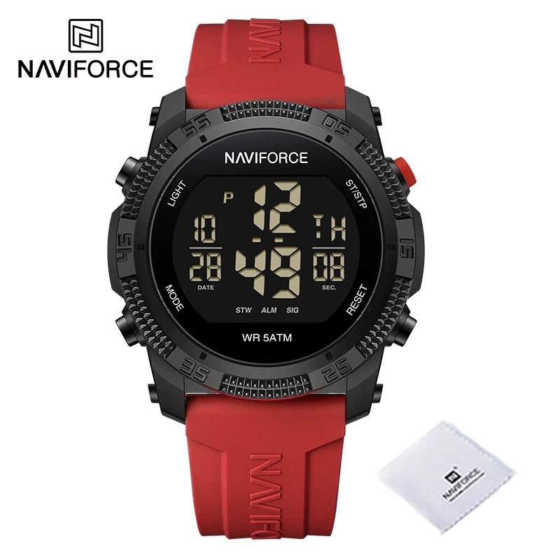 New Style NAVIFORCE Fashion Waterproof Men's Electronics Wrist Watch Sports Luminous Watches Silicone Strap Male Clocks Gifts