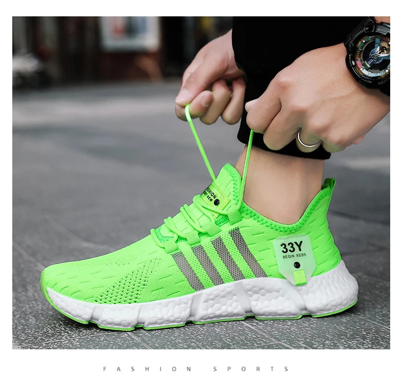 Men Shoes Breathable Classic Running Shoes For Women Outdoor Light Comfortable Mesh Shoes Slip On Walking Sneakers Unisex Tennis