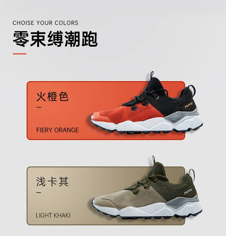 Rax Men's Running Shoes Women Breathable Jogging Shoes Men Lightweight Sneakers Men Gym Shoes Outdoor Sports Shoes Male zapatos