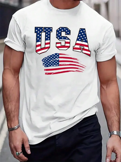 Hip-hop Style Cartoon Bear Print Men's T-shirt Summer Casual Everyday Top Urban Street Fashion Men's Oversized Short Sleeve Tees