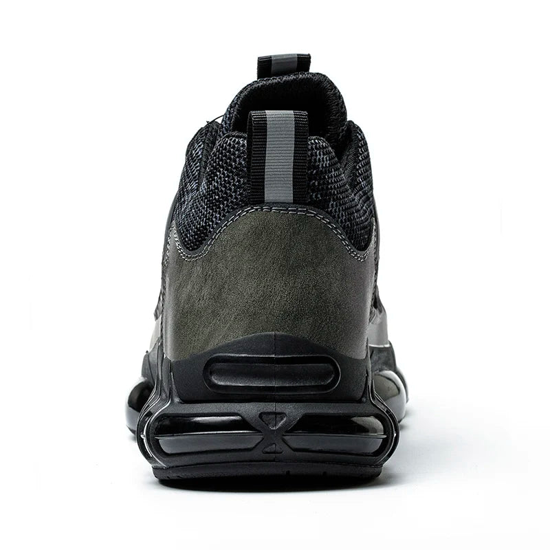 Rotating Button Protective Safety Shoes Men Steel Toe Sneakers Air Cushion Work Shoes Man Puncture Proof Work Safety Boots