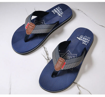 Men's Cotton Slippers Comfortable Breathable Home Footwear Soft Slip On Summer Sandals
