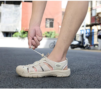 Big Size Summer Outdoor Couple Sandals Breathable Men Hiking Shoes Water Beach Men's Sandals Camping Climbing Aqua Men Sneakers