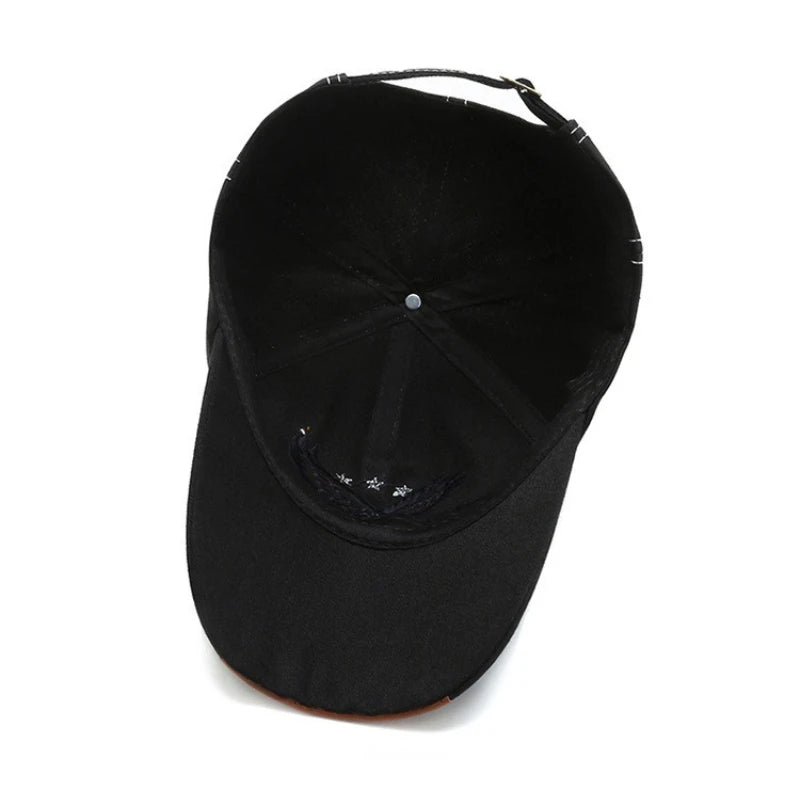 1pc Men's Eagle Embroidery Baseball Cap Korean Deepening Big Head Circumference Women's Trendy Casual Couple Sunscreen Sun Hat