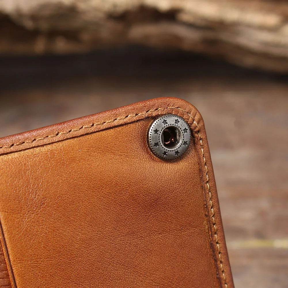 S.WORKER Full Grain Leather Long Wallet Men's Clutch Bag Genuine Leather Classic Purse Card Holder For Men