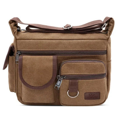 Heren Casual Sling Bag Messenger Crossbody Schouder Unisex Reizen Outdoor Vintage Tassen