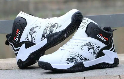 New Anti-Slip Men's Sneaker High Top Men's Basketball Shoes Luxury Comfortable Running Shoes Fashionable Versatile Casual Shoes