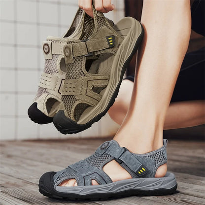 Summer Men' Sandals Breathable Beach Shoes Outdoor Men Casual Sandalies Fashion Male Casual Flats Quick Dry Walking Summer Shoes