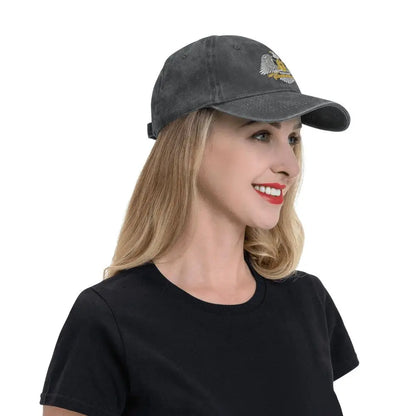 Men Baseball Cap South Sudan Emblem Charcoal Washed Denim Classic Vintage Cotton Dad Trucker Hat Unisex Adult