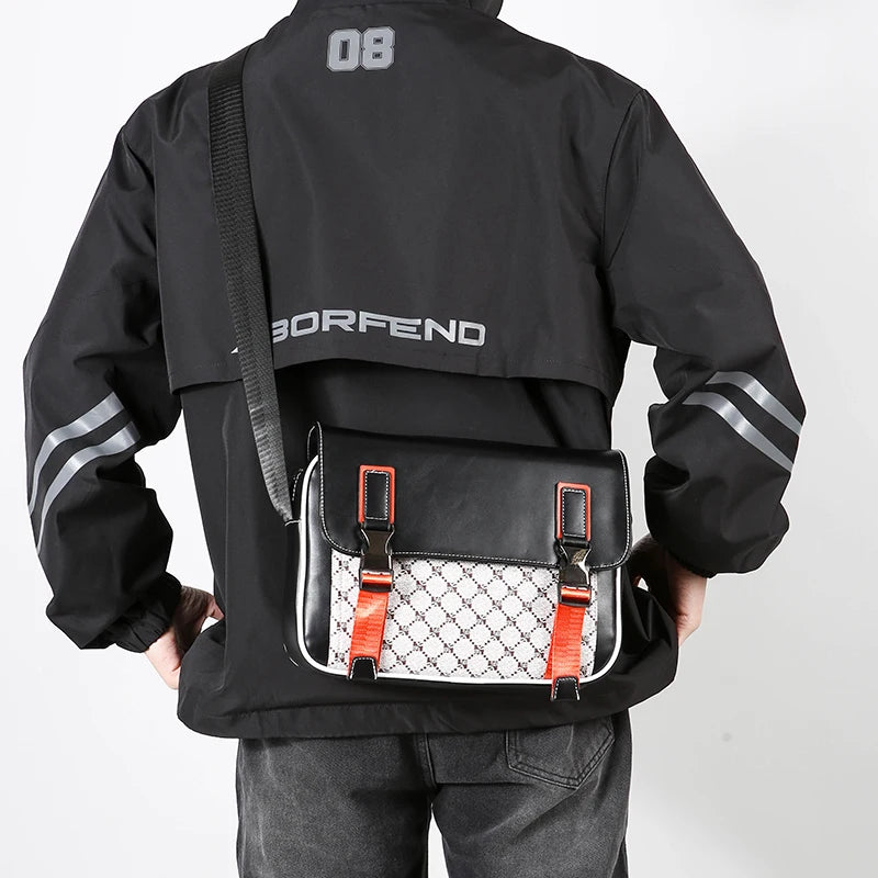 Fashion Casual Men Satchels Bag High Quality Soft PU Leather Men's Flap Handbag Casual Male Shoulder Bag Clutches Bag