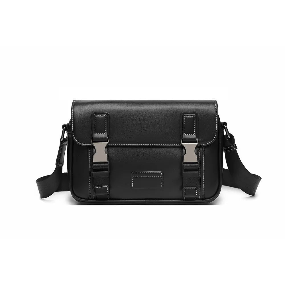 Casual PU Leather Messenger Bag Multi-pocket Design Vintage Shoulder Bag Durable Male Handbags Travel
