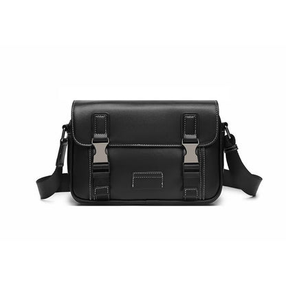 Casual PU Leather Messenger Bag Multi-pocket Design Vintage Shoulder Bag Durable Male Handbags Travel
