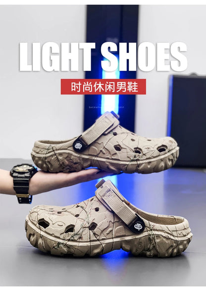 Summer Men's Clogs Sandals Home Garden Shoes Comfortable Men Women Slippers Non-Slip Soft Bottom Flip Flop Sandals Big Size46 47
