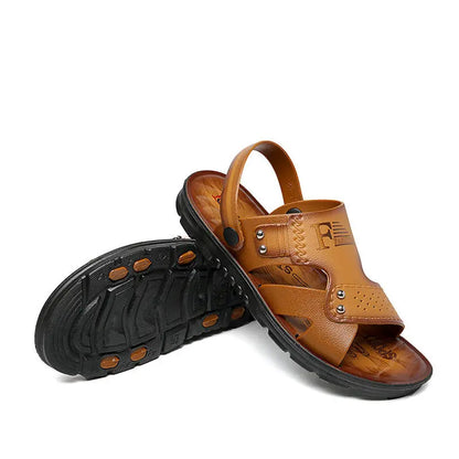 Men's Beach Open Toe Shoes Sandals High Quality Non-slip Men Slippers Breathable Two Uses Male Footwear Mens Summer Outdoor Shoe
