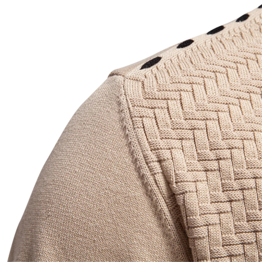 2025 Men's V-Neck Button-Up Cotton Cardigan Sweater Casual Knitwear Social Knitted Cardigans for Men