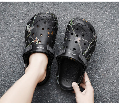 Summer Men's Clogs Sandals Home Garden Shoes Comfortable Men Women Slippers Non-Slip Soft Bottom Flip Flop Sandals Big Size46 47
