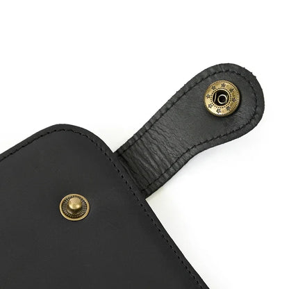 Men's Genuine Leather Wallet Chain Snap Bifold Purse Crazy Horse Leather Card Case Phone Card Holder Clutch Dragon Wallet