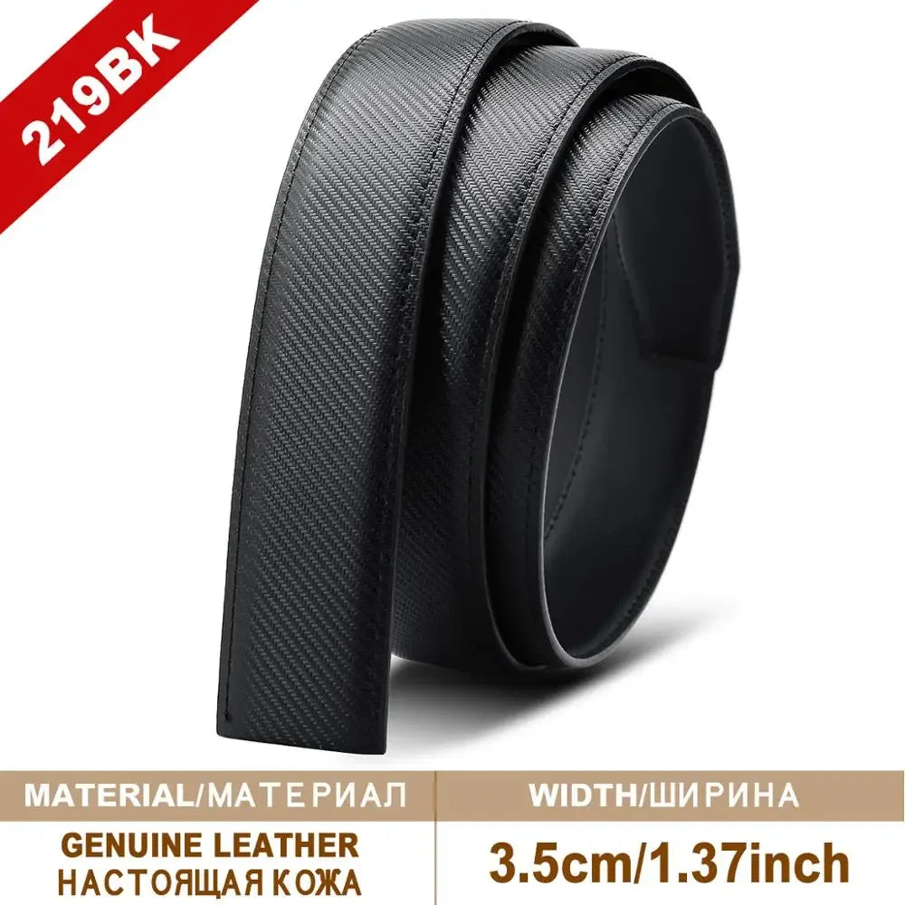 Men Belt Genuine Leather Belts Without Buckle Black Brown Men's Belts Without Buckle Cowskin  Luxury Belt  Cinturones Para Mujer