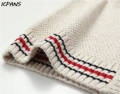 Cardigan Knitted Vest jacket Sweater Men Korea Clothing Casual Sleeveless Jackets Male Pullover Kint Wear Outwear Autumn