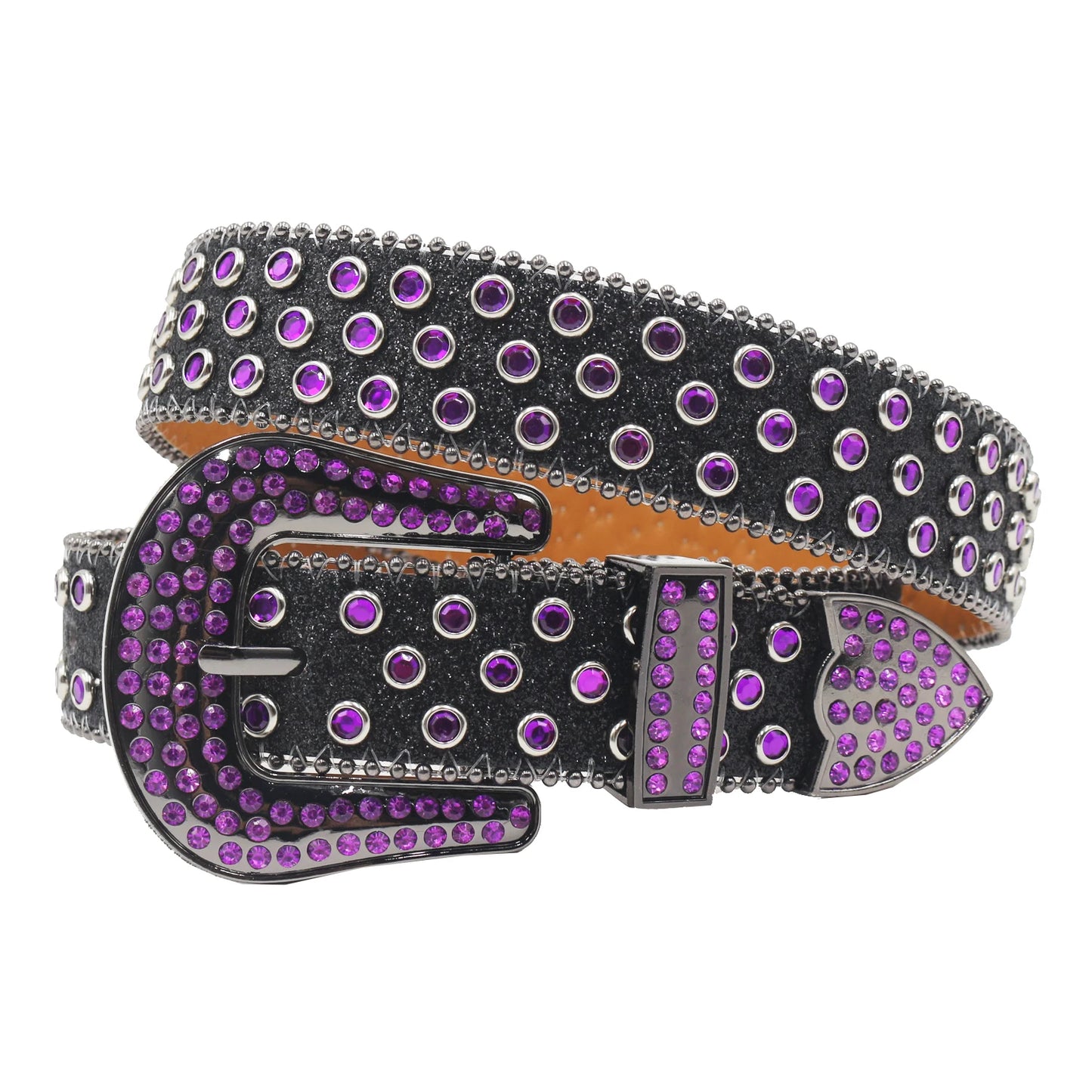 Rhinestone belt Leopard Shiny leather belts for women western rhinestone studded belt men vintage diamond  belt jeans waistbands