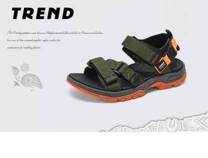 Men's Outdoor Sandals with Velcro Strap Male Summer Fashion Antiskid Sport Sandals Beach Casual Sandals for Men