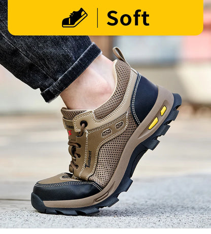 Summer Work Safety Shoes, Men's Puncture Resistant Work Shoes, Protective Shoes, Safety Boots, Tactical Boots