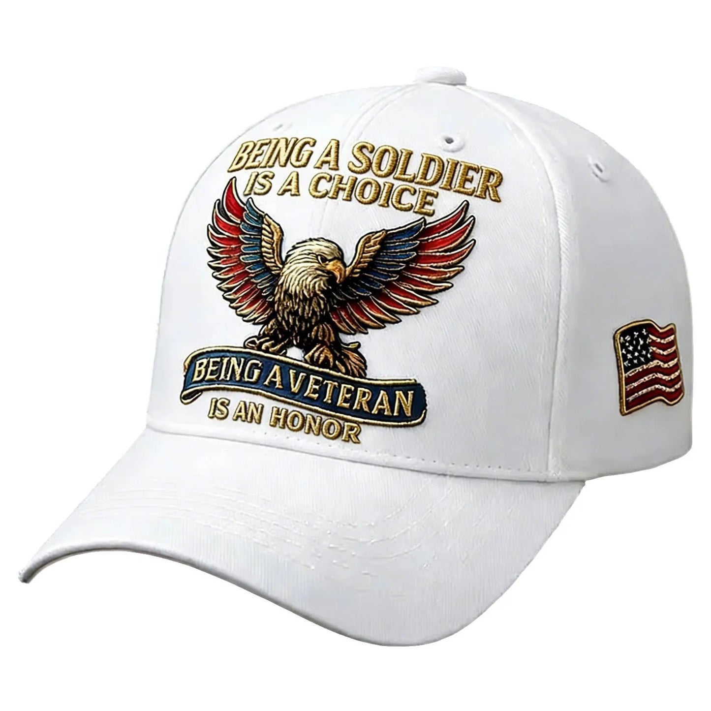 United States 250th Anniversary Cap Adjustable Washed Cotton Baseball Cap Vintage Tribute Eagle Printed Patriotic Trucker Hat
