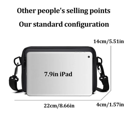 Fashionable Multi-Layer Shoulder Bag,Hand-Held Casual Crossbody Bag, Suitable for Commuting, Daily Use,Black Business Travel Bag