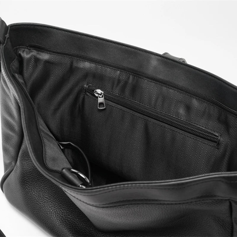 New Fashion Men's Crossbody Bag Large Capacity Crossbody Bags Men Women High Quality Leather Shoulder Bag Men Sports Cycling Bag