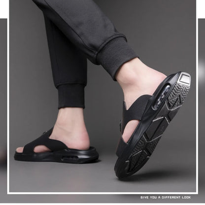 New Luxury Men's Genuine Leather Sandals Classic Roman Men Shoes Slippers Soft Comfortable Men Non-slip Walking Slippers Footwea