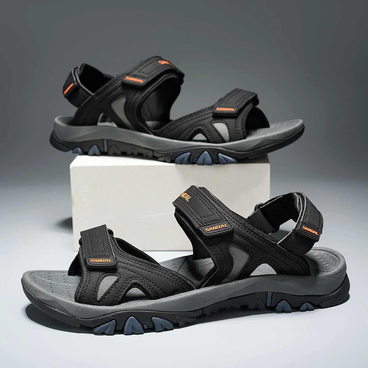 Men's Casual Sports Sandals Outdoor Hiking Sandals Comfortable Non-Slip Beach&Trekking Sandals Plus Size Adjustable