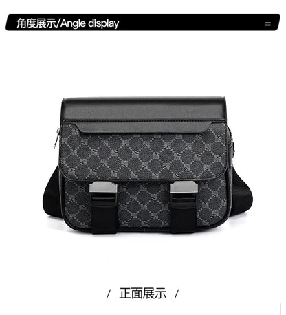 2026 New Design Shoulder Bag Men Crossbody Bag Fashion Business PU Leather Chest Bag Male Mobile Phone Bag Purses Handbags